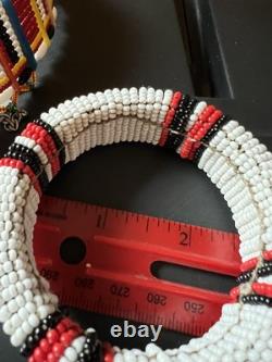 Native American Beaded Choker And Bracelets