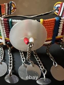 Native American Beaded Choker And Bracelets