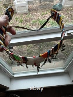 Native American Beaded Choker And Bracelets