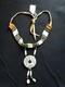 Native American Beaded Choker Necklace, Eagle Rosette Necklace, Sb-082609265
