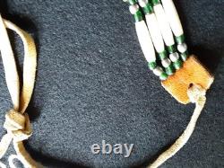 Native American Beaded Choker Necklace, Eagle Rosette Necklace, Sb-082609265