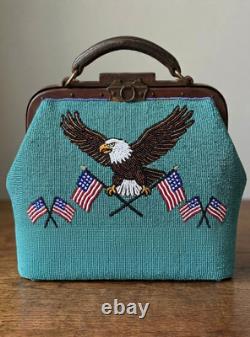 Native American Beaded Doctor Bag Antique Style Medical Bag Handmade Leather