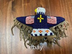 Native American Beaded Eagle, Beaded Fetish, Likely Plains Tribe, Free Shipping