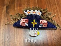 Native American Beaded Eagle, Beaded Fetish, Likely Plains Tribe, Free Shipping