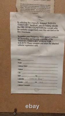 Native American Beaded Fringed Bag Framed Collector Edition Indian Territory