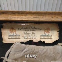 Native American Beaded Fringed Bag Framed Collector Edition Indian Territory