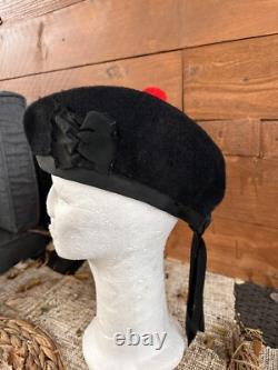 Native American Beaded Glengarry Fits Up To 22.5 Head native made Wampum Shell