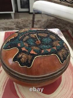 Native American Beaded Gourd Vintage Sea Turtle