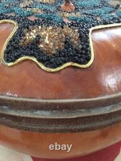 Native American Beaded Gourd Vintage Sea Turtle