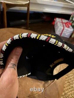 Native American Beaded Hat Veteran pride Native Beaded Pow Wow Regalia