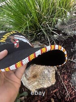 Native American Beaded Hat Veteran pride Native Beaded Pow Wow Regalia