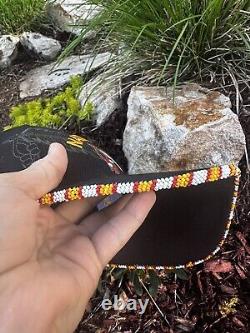 Native American Beaded Hat Veteran pride Native Beaded Pow Wow Regalia