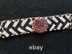 Native American Beaded Head Band, Choker, Hat Band, Sash, Du-112408586