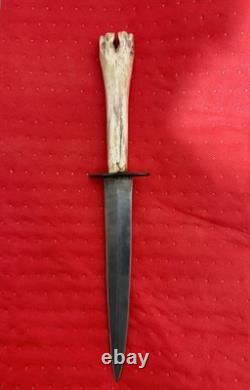 Native American Beaded Knife Case with Bone -pre-owned