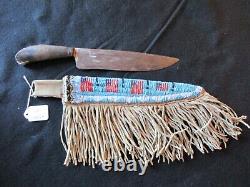 Native American Beaded Knife Sheath, Double Sided-fully Beaded Sb-112308089