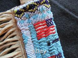 Native American Beaded Knife Sheath, Double Sided-fully Beaded Sb-112308089