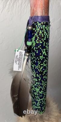 Native American Beaded Lance 56 Creek (census #36597) LA NE AYO Auth Artifact