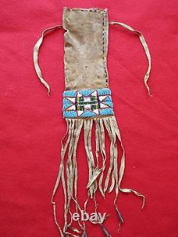 Native American Beaded Leather Bag, Strike-a-lite, Medicine Bag, Sd-102200974