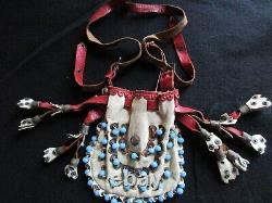 Native American Beaded Leather Bag, Unique Sewing Bag, Sd-102206923