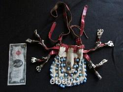 Native American Beaded Leather Bag, Unique Sewing Bag, Sd-102206923