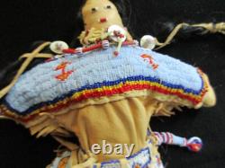 Native American Beaded Leather Doll, Authentic South Dakota Doll Sd-082105725