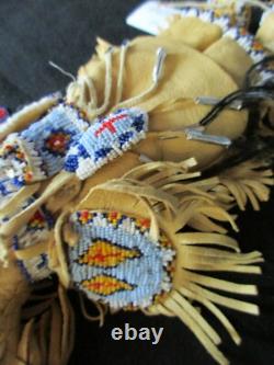 Native American Beaded Leather Doll, Authentic South Dakota Doll Sd-082105725