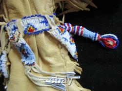 Native American Beaded Leather Doll, Authentic South Dakota Doll Sd-082105725