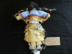 Native American Beaded Leather Doll, Authentic South Dakota Doll Sd-082105725