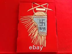 Native American Beaded Leather Holster, Whirling Log Design, Sd-122408658