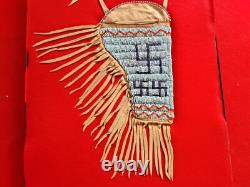 Native American Beaded Leather Holster, Whirling Log Design, Sd-122408658