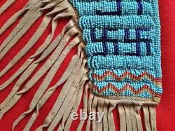 Native American Beaded Leather Holster, Whirling Log Design, Sd-122408658