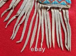 Native American Beaded Leather Holster, Whirling Log Design, Sd-122408658
