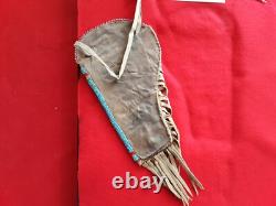 Native American Beaded Leather Holster, Whirling Log Design, Sd-122408658