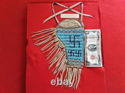 Native American Beaded Leather Holster, Whirling Log Design, Sd-122408658