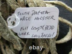 Native American Beaded Leather Long Barrel Holster, South Dakota, Sd-012206233