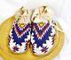 Native American Beaded Leather Moccasins late 1800's to Early 1900's