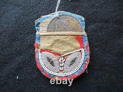Native American Beaded Leather Peace Medal Bag & George II Medal, Sd-082307850