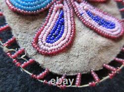 Native American Beaded Leather Peace Medal Bag & George II Medal, Sd-082307851