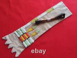 Native American Beaded Leather Pipe Bag, And Bullet Casing Pipe Sd-0126009079