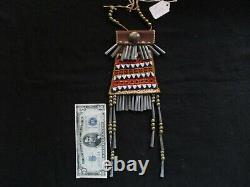 Native American Beaded Leather Tobacco Bag, South Dakota Pouch, Sd-082105770