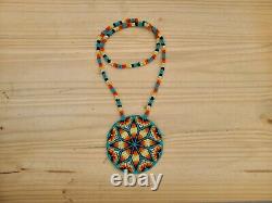 Native American Beaded Medallion, Native Bead Medallion, Indigenous Owned Shop