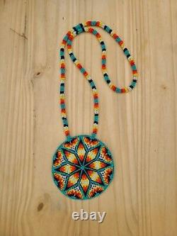 Native American Beaded Medallion, Native Bead Medallion, Indigenous Owned Shop