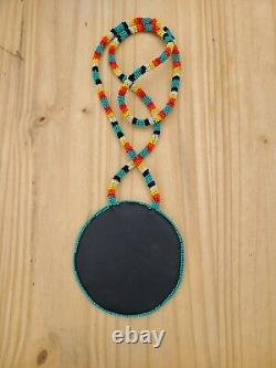 Native American Beaded Medallion, Native Bead Medallion, Indigenous Owned Shop