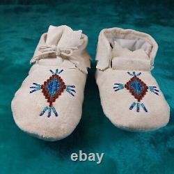 Native American Beaded Moccasins Child Size