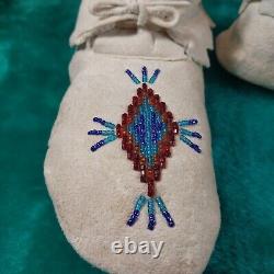 Native American Beaded Moccasins Child Size