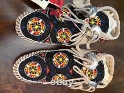 Native American Beaded Moccasins Museum Quality. Excellent Condition
