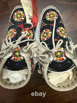 Native American Beaded Moccasins Museum Quality. Excellent Condition
