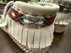 Native American Beaded Moccasins Museum Quality. Excellent Condition
