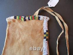 Native American Beaded Pipe Bag, American Indian Beaded Chanupa Bag, Buf-00336