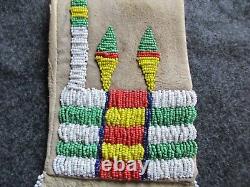 Native American Beaded Pipe Bag, American Indian Beaded Chanupa Bag, Buf-01892